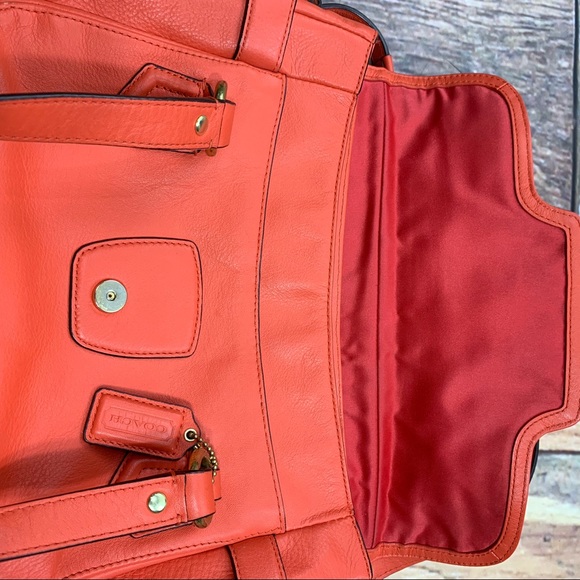 Coach Campbell Leather Small Flap Satchel - Picture 6 of 8